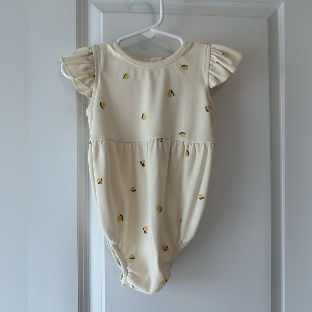 OAT CO ‘Clementine’ Flora Romper (Size 6-12 Months)